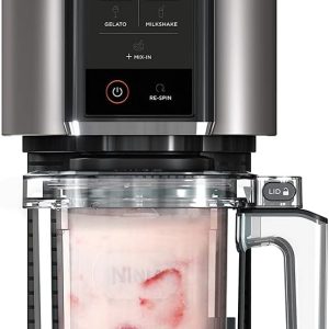 Summer Final Clearance Just AED 99د.إ：Ninja CREAMi, Ice Cream Maker, Gelato, Sorbet,Milkshakes, Mix-ins, Smoothie Bowls & More, 7-in-1, Ice Cream Pints, Pint lid, Healthy Ice Cream, Black, NC300UK