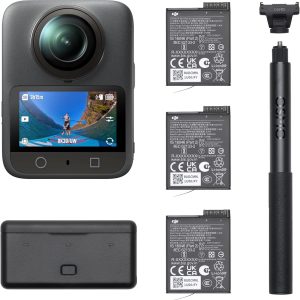 Summer Final Clearance Just AED 99د.إ：DJI Osmo 360 Adventure Combo, 360 Camera with 1-Inch 360° Imaging, Extended Battery Life with 3 Batteries, Native 8K 360° Video, 4K/120fps & 170° Boost Video, Action Camera for Sports, Vlog